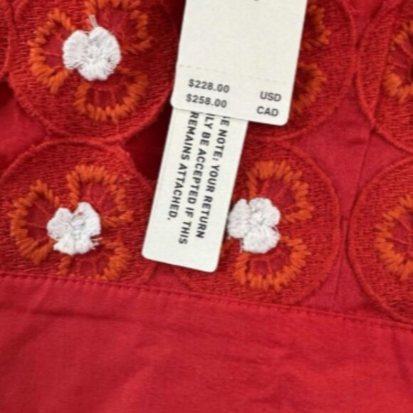 Brand New Maeve Crochet Halter Poplin Midi Dress - Picture 7 of 9